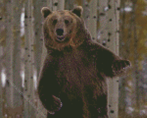 Brown Dancing Bear Diamond Painting