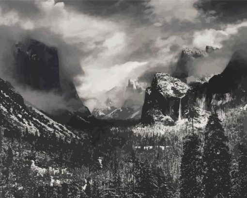 Cleaning Winter Storm By Ansel Adams Diamond Painting