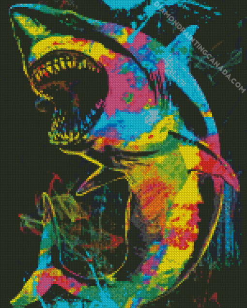 Colorful Shark Diamond Painting