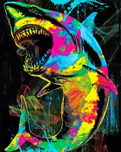 Colorful Shark Diamond Painting