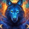 Dark Spiritual Wolf Diamond Painting