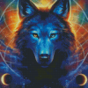 Dark Spiritual Wolf Diamond Painting