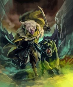 Dungeons Dragons Game Drizzt Dourden Diamond Painting