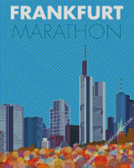 Frankfurt Marathon Poster Diamond Painting