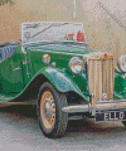 Green Vintage MG TD Car Diamond Painting