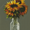 Sunflowers In Jar Diamond Painting