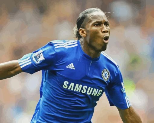 The Ivorian Footballer Drogba Diamond Painting