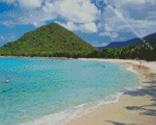 Tortola Island Beach Diamond Painting