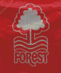 Nottingham Forest flag Diamond With Numbers