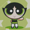 buttercup powerpuff girl Diamond With Numbers