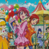 smile precure japanese anime Diamond With Numbers