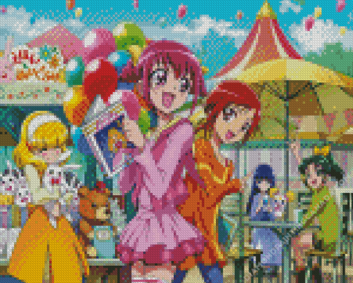 smile precure japanese anime Diamond With Numbers