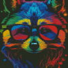 Colorful raccoon Diamond Painting