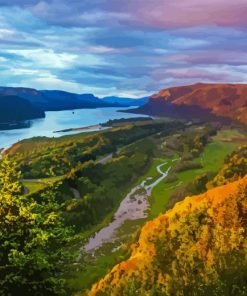 Columbia river landscape Diamond Painting