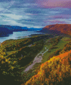 Columbia river landscape Diamond Painting