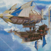 Fantasy zeppelin ship Diamond Painting