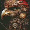 Steampunk eagle head Diamond With Numbers