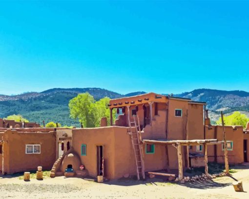 Taos Pueblo Diamond Painting