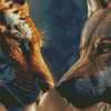 Wolf And Tiger Diamond Painting