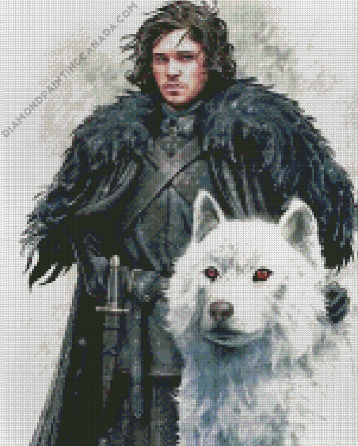 Jon and Ghost Diamond Painting